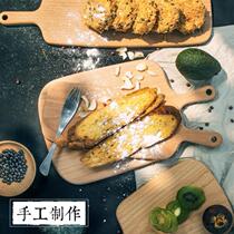 Household small wooden plate cutting board Dormitory students small decorative table chopping board Storage plate cutting board Wooden No 2019