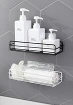 Supplies rack Bathroom shelf Storage rack Storage rack Free hole dormitory single-layer finishing and washing small suction wall put