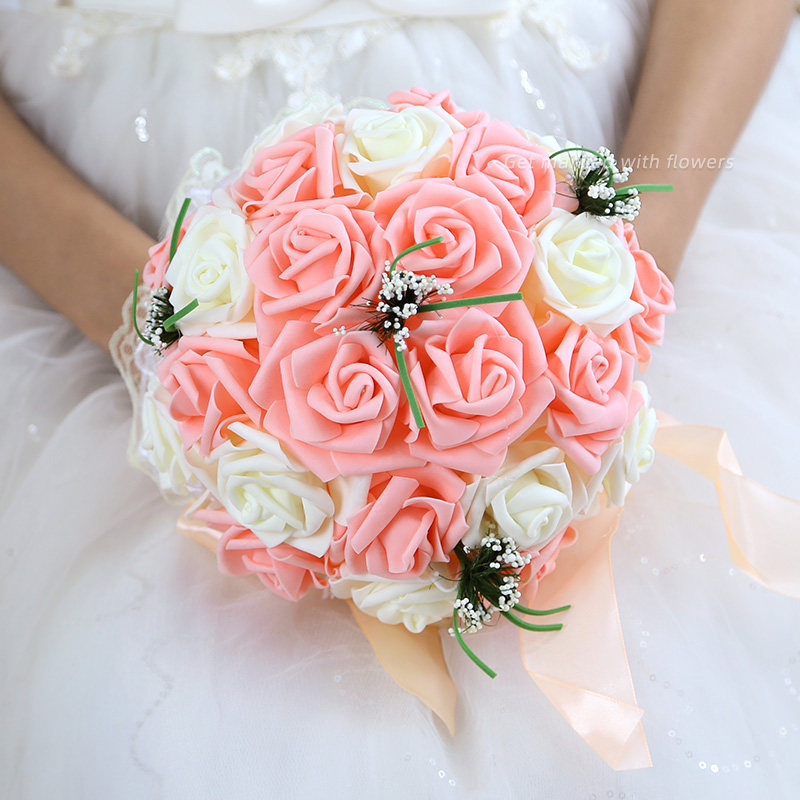 Wedding arrangements Han-style bridal roses to hold a flower European-style big red wedding newcomer flowers furnishing photographic props