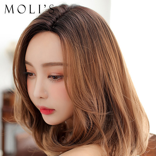 Moris new wig woman short hair fluffy natural inner buckle shawl curly hair in whole top wig cover without a sea