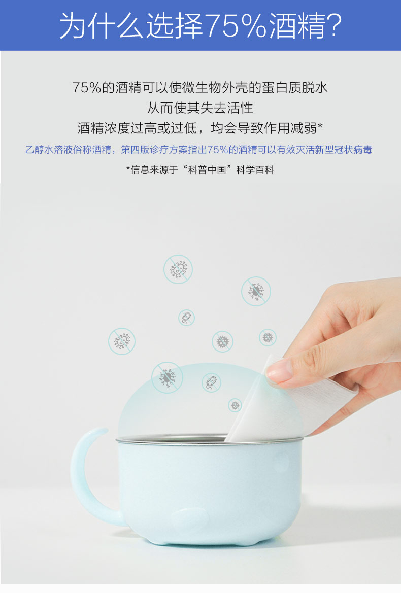德国 安慕斯 Anmous 75%酒精加厚消毒湿巾 10抽*20包 图4