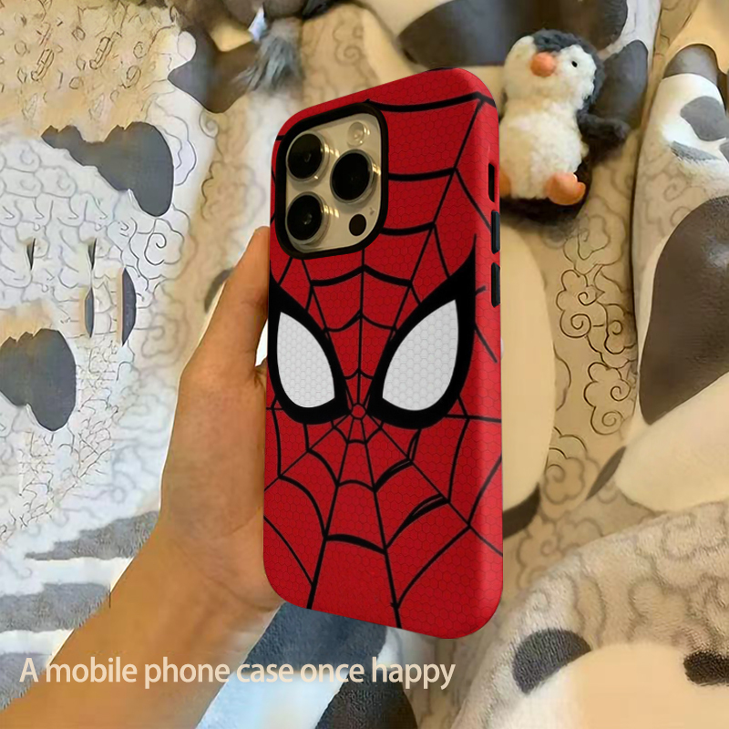 Spider-Man Crimson Suit Case for Apple 17 Pro Max, iPhone 16 Pro Film, Ip15 Two-In-One, 14 Double Layer, 13 High-End Feel, 12 New Model, 11 Internet Celebrity, Air Shockproof 78 Plus