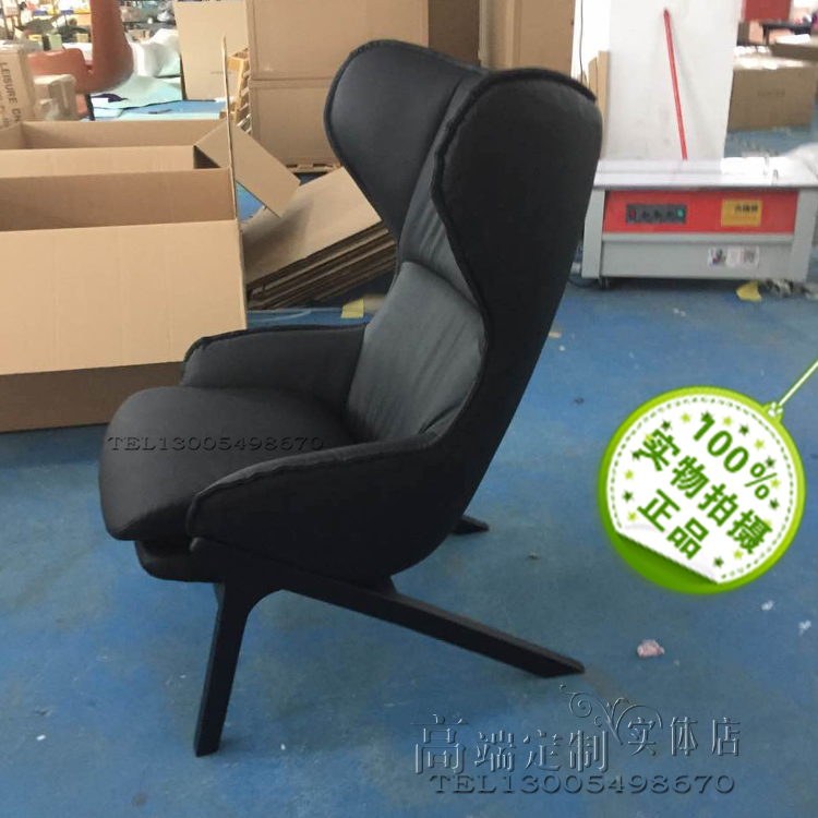 Cassina Leisure Chair 2021 Actual Photos Reception Lounge Chair Solid Wood Feet Color Fabric Can Be Customized