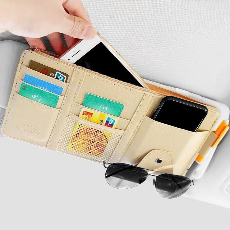 Car sun visor storage multi-function storage bag Card cd clip Baojun 560 310w rs5 e100