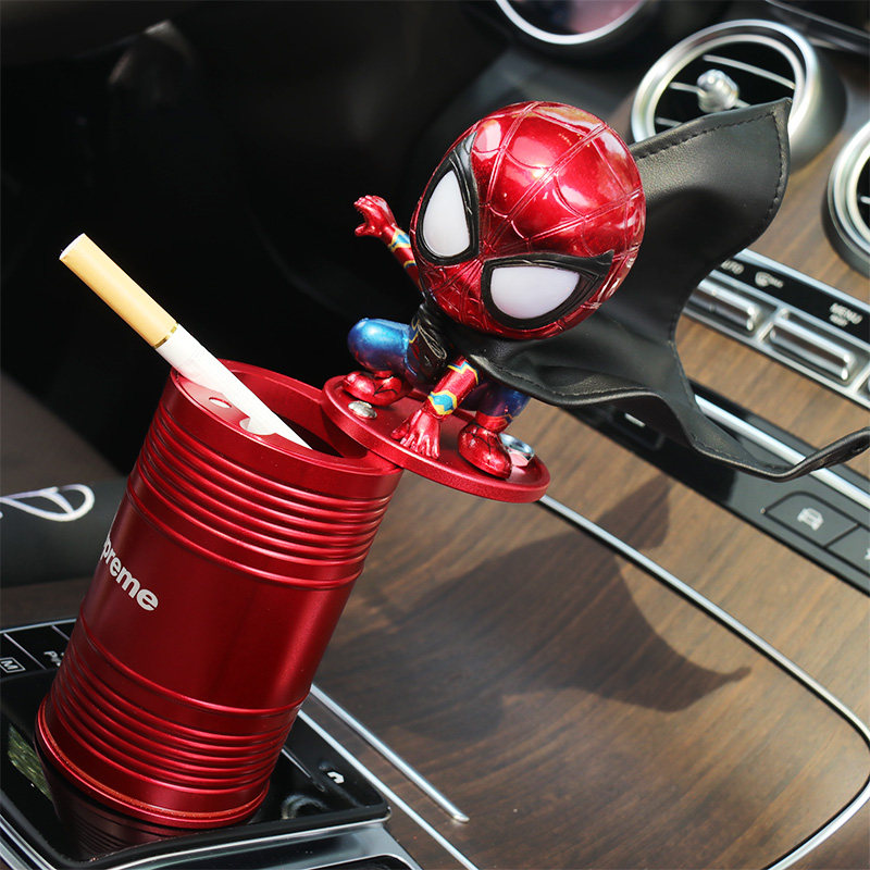 Creative Car Cigarette Ashtray Personality Trend Multifunction Tide Card With Lid Onboard Car GM In-car Metal Cigarette Cylinders