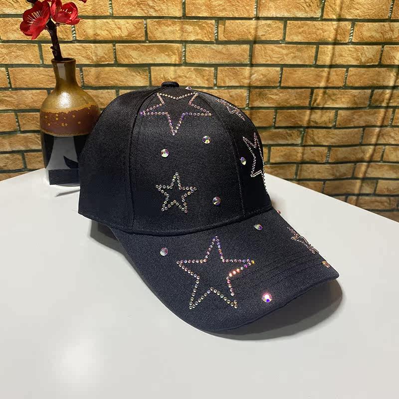 网红同款NYC水钻棒球帽女逛街时尚鸭舌帽旅游百搭防晒遮阳帽子男详情图20