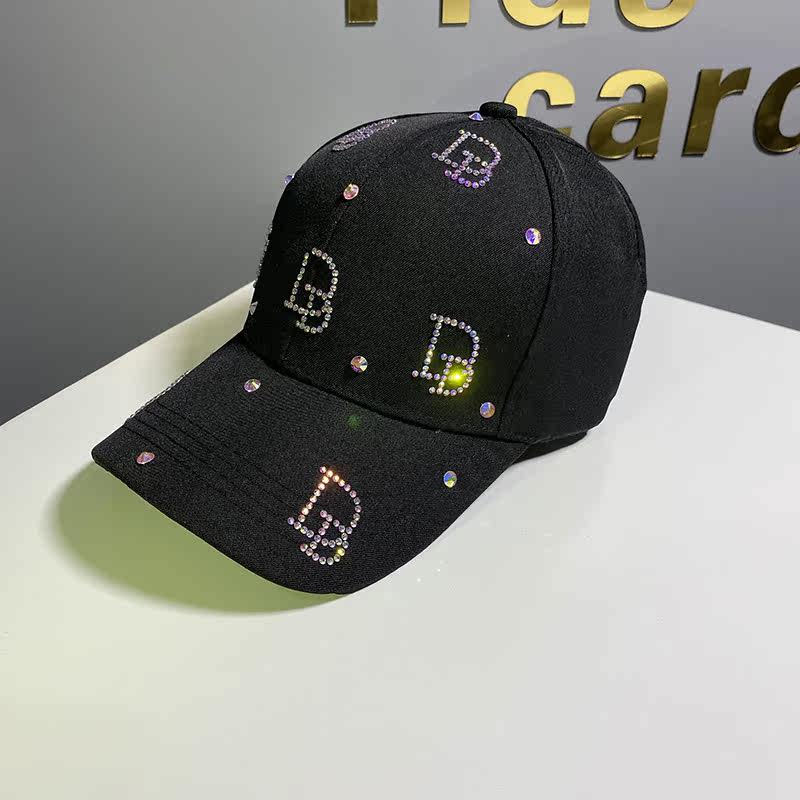 网红同款NYC水钻棒球帽女逛街时尚鸭舌帽旅游百搭防晒遮阳帽子男详情图16