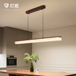 Lanji French Mid-Century Style Long Restaurant Chandelier New Song Dynasty Aesthetic Dining Table Bar Retro Dining Table Lamp