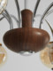 French Mid-Century Style Living Room Chandelier Walnut Color American Retro High-End Vintage Hall Lamps