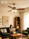 French-Style Vintage Living Room Fan Light 2026 New Model Lotus Leaf Large Wind Ceiling Fan Light Smart Silent Dining Room Fan Light