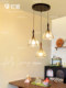 Lanji French Retro Glass Chandelier Restaurant Three-Head Simple Solder Lamp Creative Bar Personalized Bedside Small Chandelier