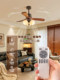 French-Style Vintage Living Room Fan Light 2026 New American Retro Designer Floral Dining Room Bedroom Electric Ceiling Fan Light