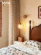 French-Style Vintage Bedroom Bedside Pendant Wall Lamp with Three-Dimensional Petals, Corridor Wall Lamp, Living Room Sofa Background Decorative Lamp