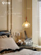 Lanji French Retro Glass Chandelier Restaurant Three-Head Simple Solder Lamp Creative Bar Personalized Bedside Small Chandelier