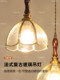 Lanji French Retro Glass Chandelier Restaurant Three-Head Simple Solder Lamp Creative Bar Personalized Bedside Small Chandelier