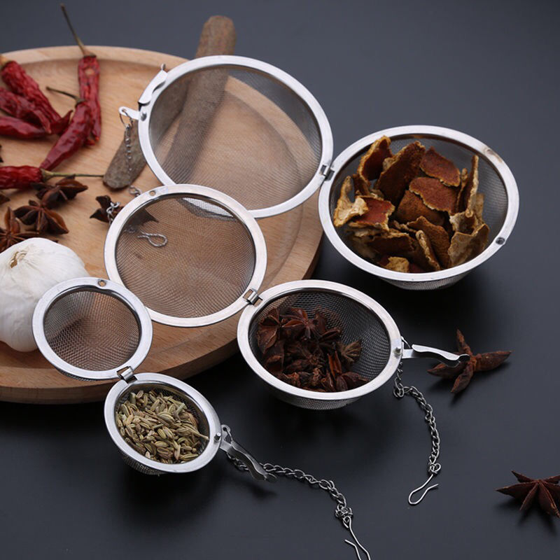 Seasoning ball bag 304 stainless steel seasoning bag Soup filter bag Wei Bao tea ball Braised meat stew spice box