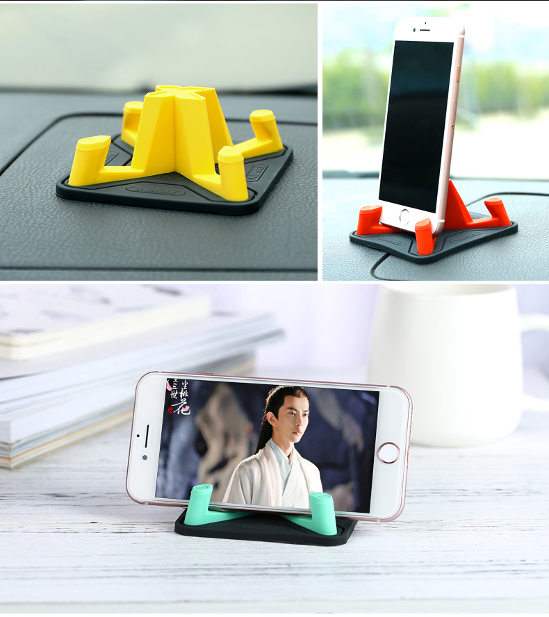 remax điện thoại xe giữ silicone mat Creative Mini Desktop bảng điều khiển xe chuyển hướng ở ghế kiểm soát - Phụ kiện điện thoại trong ô tô giá đỡ điện thoại từ tính