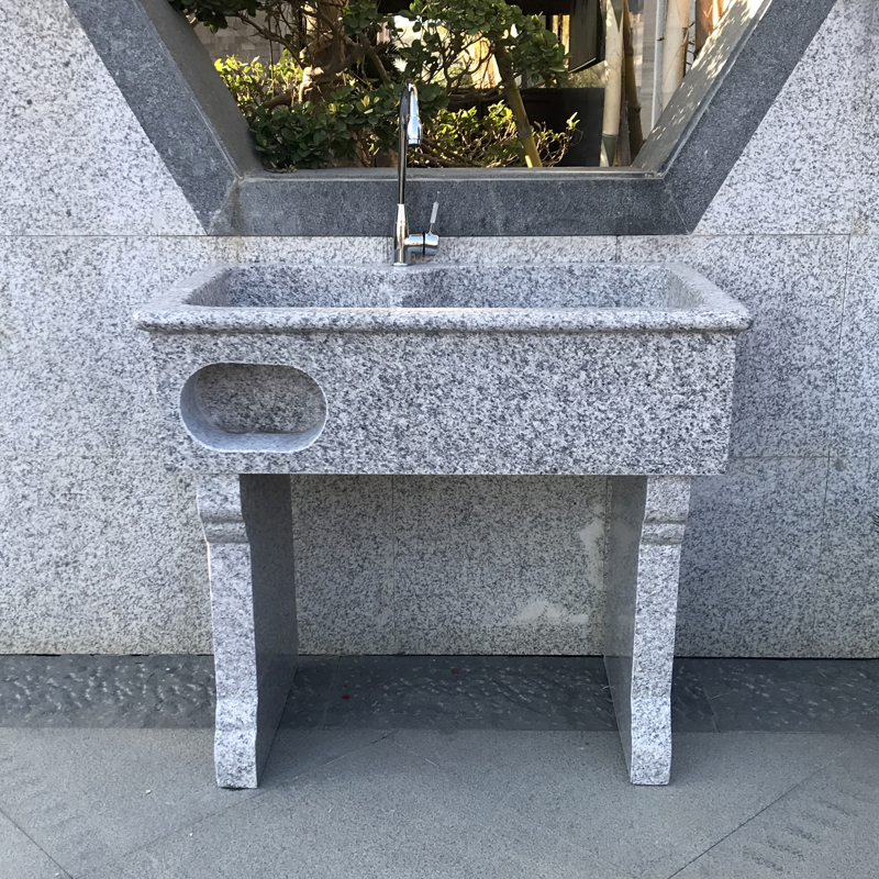 Stone stone laundry pool with washboard integrated granite laundry sink outdoor marble laundry table household