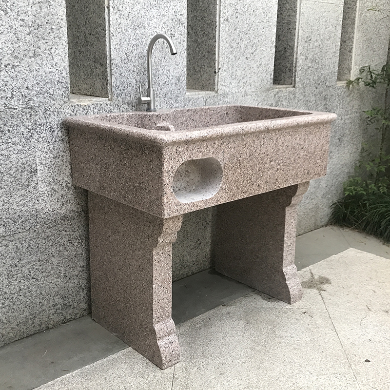 Granite Whole Stone Laundry Pool Yard Marble Laundry Pool With Washboard Integrated Stone Laundry Sink Outdoor