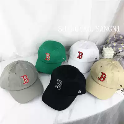 ins Korean style three-dimensional B letter baseball cap children's Korean version of the curved spring and summer fashion sun hat tide children's cap