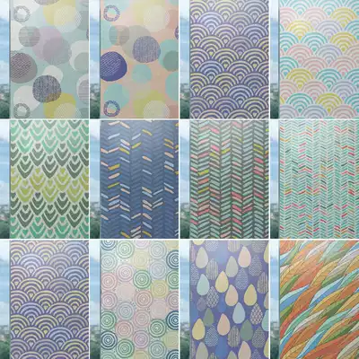 Bathroom glass sticker light transparent opaque cosmetic room glass film anti-peeping anti-light bedroom frosted glass sticker