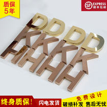 Seiko brushed stainless steel word electroplating titanium antique paint advertising white steel word company signboard plaque custom custom