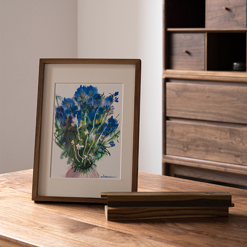 Mumo Wood Ink Reproduction Painting Zhou Xiaowei Gao Fei Wang Meibo A3 Artwork Reproduction Decorative Giclee Frameless Board Painting