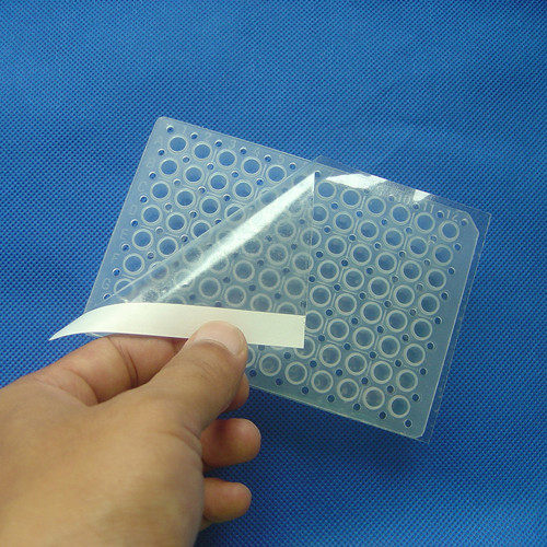 PCR plate transparent sealing plate film deep hole plate plastic sealing film enzyme labelling plate sealing plate film 100 sheets