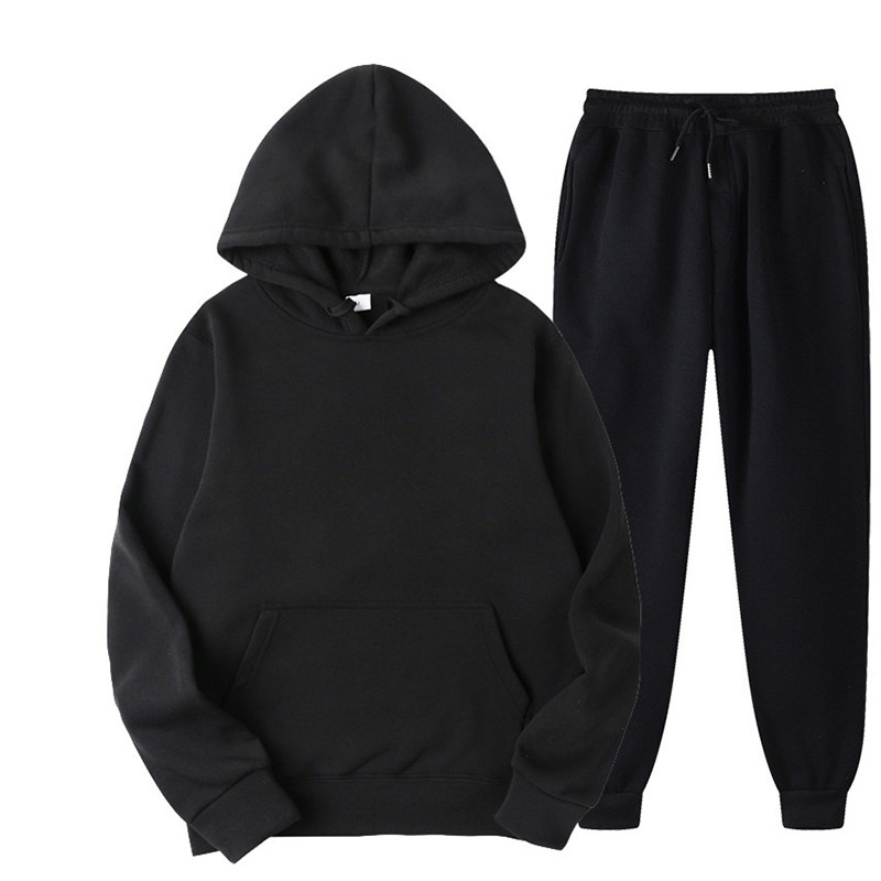 Мода Set ts oversized hooded long sleeve hoodie sport pants lady suit