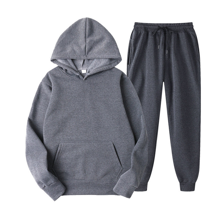 Мода Set ts oversized hooded long sleeve hoodie sport pants lady suit