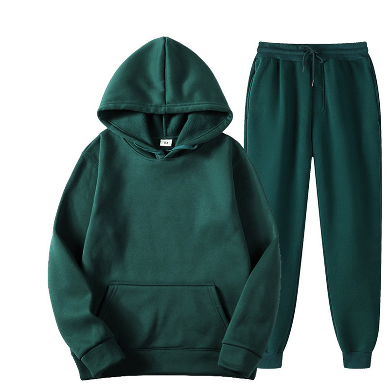 Мода Set ts oversized hooded long sleeve hoodie sport pants lady suit