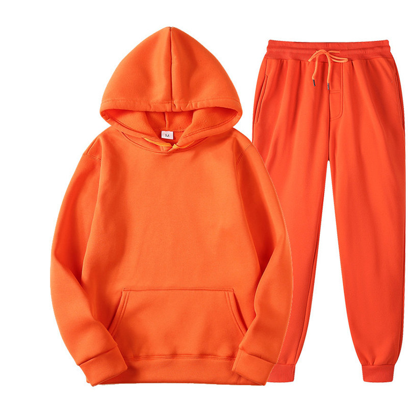 Мода Set ts oversized hooded long sleeve hoodie sport pants lady suit