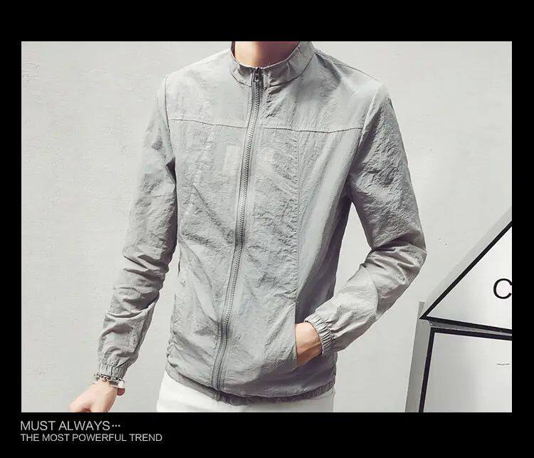 Одежда модная солнца защиты ection breathable cool thin windbreaker jackets big size b10
