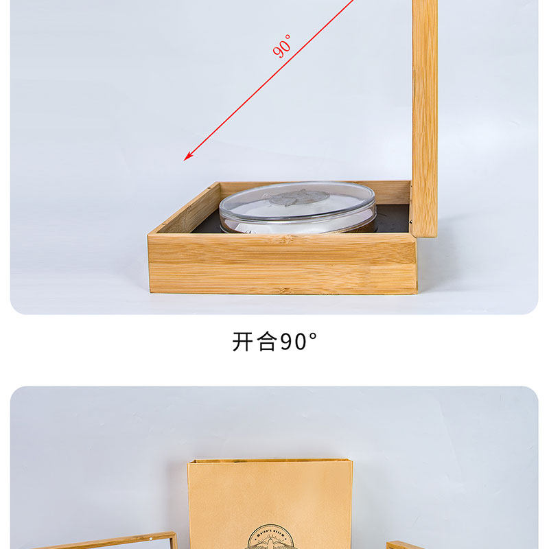 Птичье гнездо пакет 燕窝盒子木盒透明内盒100克半斤装八角通用企业定制竹盒包装礼盒