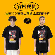 (Official website spot) we11done 21SS summer new witch movie poster round neck short sleeve loose T-shirt
