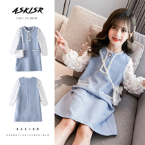 Girls dress 2020 Autumn dress new CUHK Long sleeves Long sleeves Skirt Kid Spring Autumn Outside Wearing Blouses