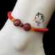 2024 Sheep Mascot Cinnabar Rabbit Shape Pig Shape Pig Rabbit ຕ້ອນຮັບ Fortune Bracelet Portable Three-in-One Noble Peace Anklet