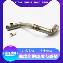 Motorcycle Modified KTM DUKE200 390 Stainless Steel Front Middle Section 12-14 Silencer Elbow Exhaust Pipe