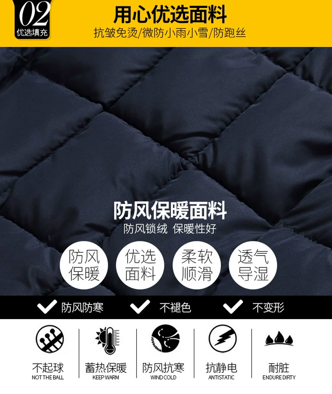 Mùa thu và mùa đông mới trung và già xuống cotton vest nam nhiều túi áo ấm cha tải kích thước lớn ngoài trời ao ba lo nam