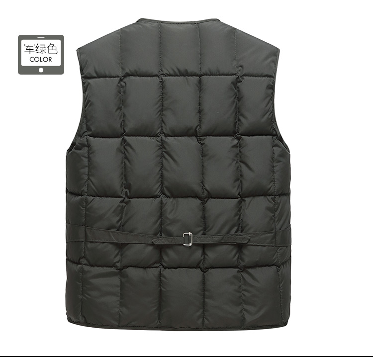 Mùa thu và mùa đông mới trung và già xuống cotton vest nam nhiều túi áo ấm cha tải kích thước lớn ngoài trời áo ấm nam mùa đông