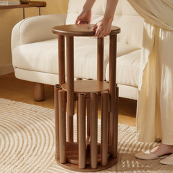 Winterwood Solid Wood Stool, Stackable Round Stool, Household Stacking Stool, Spare Dining Table Bench, Four-In-One Combination Wooden Chair