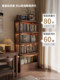 Dust-Proof Bookcase with Glass Door Display Cabinet Storage Cabinet Living Room American-Style Solid Wood Bookshelf with Door Storage Floor Cabinet