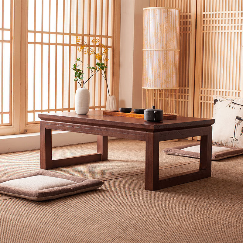 Day-style tatami tea table Terrace Table Modern Minima Table Yang Terrace Solid Wood small table Zen Dwarf Table