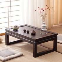 Tatami tea table day style floating window sill table modern minimalist solid wood kang table Home terrace balcony small short table