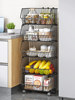 Vegetable Basket Kitchen Storage Rack, Floor-Standing Multi-Layer Fruit and Vegetable Storage Supplies, Wall-Corner Mobile Snack Cart