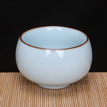 Ru Porcelain Moon White Glaze Rohan Cup Zen Cup Master Cup of Ru State origin Manau glaze Province Master Wang Zhenyus hand