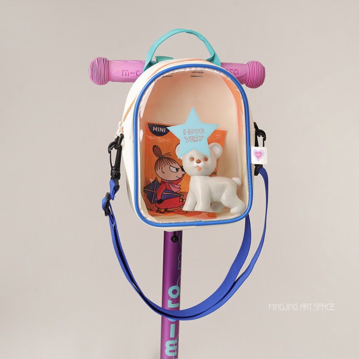 In scooter trailer package transparent baby out of door multi-function waterproof single shoulder bag carry cross-pack