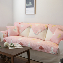 Rain Duo Cartoon Full Cotton Sofa Cushion All Season Universal Sofa Set Cloth Art Non-slip Living-room Sofa Backrest Towels