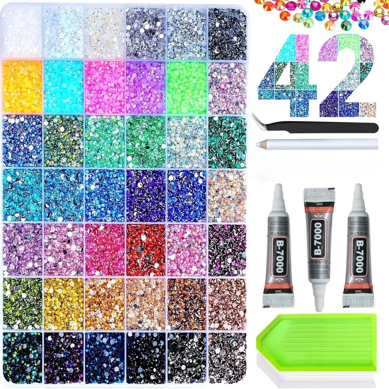 42 Multi-Colored Jelly Nail Art Rhinestones, Mixed Sizes, Flat-Back Rhinestones, DIY Wearable Nails, Phone Case Decoration Diamonds 42 Multi-Colored Jelly Nail Art Rhinestones, Mixed Sizes, Flat-Back Rhinestones, DIY Wearable Nails, Phone Case Decoration Diamonds