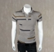 Mùa hè mới Paul áo ngắn tay POLO áo thun ve áo Slim sọc nam cotton Áo sơ mi nửa tay